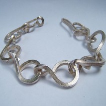 Armband handgesmede schakel zilver 